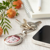 Vampier bloed druppelen zwembad Crimson rood Sleut Sleutelhanger (Zijkant)