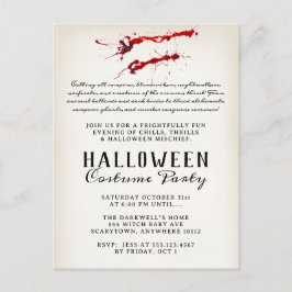 Vampier Bloed Halloween Party Feestdagenkaart