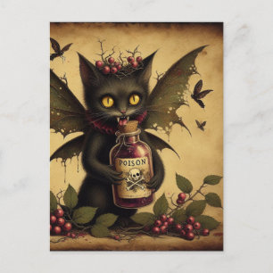 Vampier Cat Fairy Poison Bottle  Briefkaart