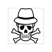 Vampier crossbones schedel illustratie kunststempe 	rubberstempel (Afrduk)