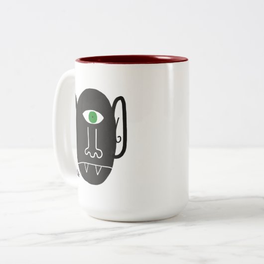 Vampier Cyclops met groene ogen Mok (Voorkant links)
