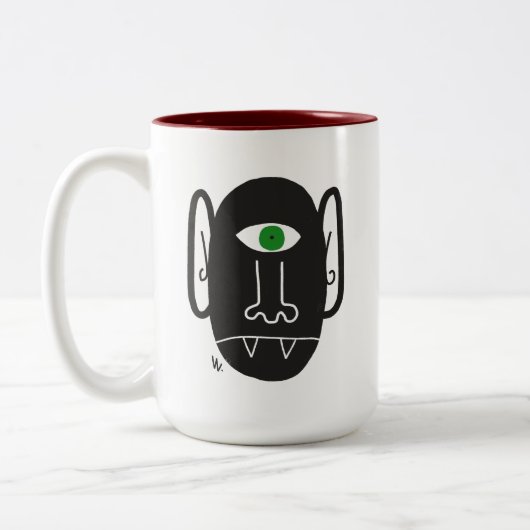 Vampier Cyclops met groene ogen Mok (Links)