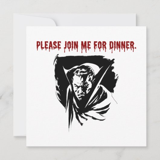 Vampier diner uitnodiging (Voorkant)