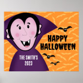 Vampier Dracula vleermuizen Kinder Schattigee Happ Poster (Voorkant)