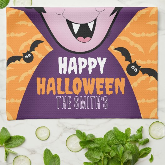 Vampier Dracula vleermuizen Kinder Schattigee Happ Theedoek (Gevouwen)