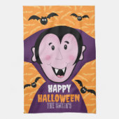 Vampier Dracula vleermuizen Kinder Schattigee Happ Theedoek (Verticaal)