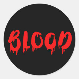 Vampier druppelen bloed Halloween label