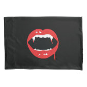 Vampier Fangs & Bloed Custom Gothic Kussensloop (Voorkant)