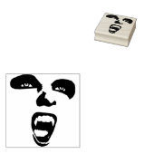 Vampier Gezicht Fangs Horror Gotische kunst Rubberstempel (Gestempeld)