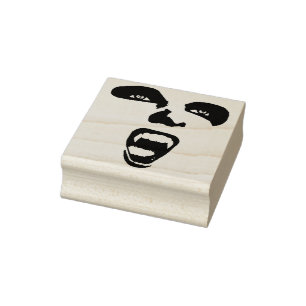 Vampier Gezicht Fangs Horror Gotische kunst Rubberstempel