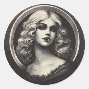 Vampier Gotische Horror Ronde Sticker