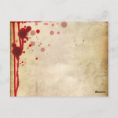 Vampier Halloween Bedankt Opmerking Fake Blood Red Briefkaart (Achterkant)