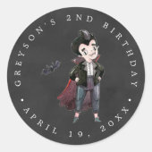 Vampier | Halloween Birthday Party Favor Ronde Sticker (Voorkant)