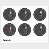 Vampier | Halloween Birthday Party Favor Ronde Sticker (Vel)