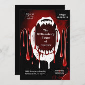 Vampier Horror Haunted Halloween Kaart (Voorkant / Achterkant)