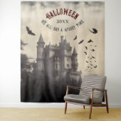 Vampier Kasteel Halloween Foto Booth Achtergrond Wandkleed (In situ)