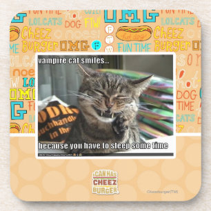 vampier-kat glimlacht drankjes onderzetter