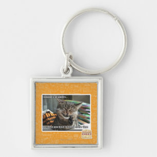 vampier-kat glimlacht sleutelhanger