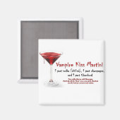 Vampier Kiss Martini Drink Recept Magneet (Voorkant / Achterkant)