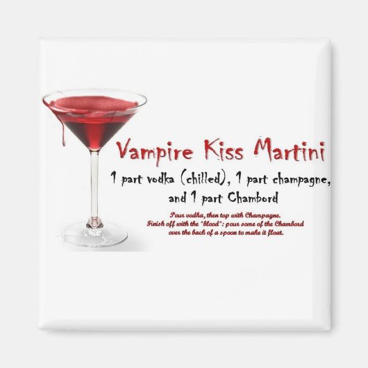 Vampier Kiss Martini Drink Recept Magneet (Voorkant)
