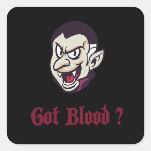 Vampier kreeg bloed ontwerp vierkante sticker