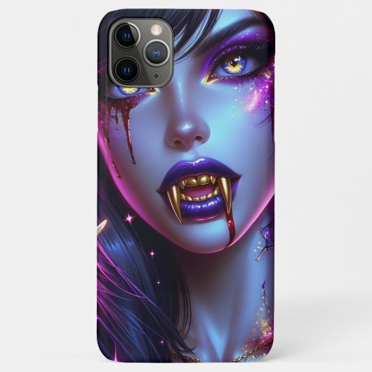 Vampier met Gouden Fangs Ai Art Case-Mate iPhone Case (Achterkant)