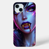 Vampier met Gouden Fangs Ai Art Case-Mate iPhone Case (Achterkant)