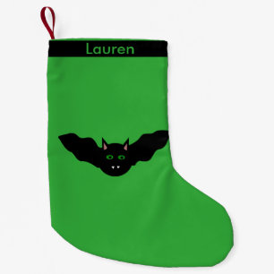 Vampier met kat naar beneden Halloween Aangepaste Kleine Kerstsok