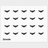 Vampier met kat naar voren gehaald door haverklikk ronde sticker (Vel)