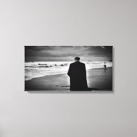 Vampier op het strand Echte canvasafdruk