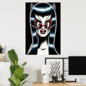 Vampier op het strand poster (Thuiskantoor)