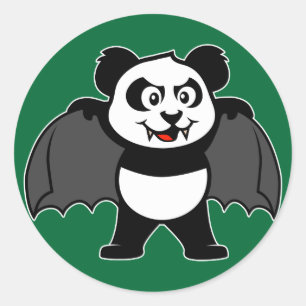 Vampier Panda Ronde Sticker