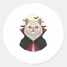 Vampier Perzisch - Perzische kat Halloween Ronde Sticker