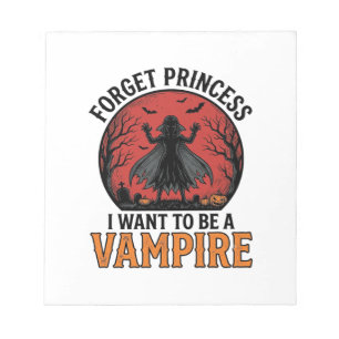 Vampier Prinses Shirt Spooky Retro Halloween Desi Notitieblok