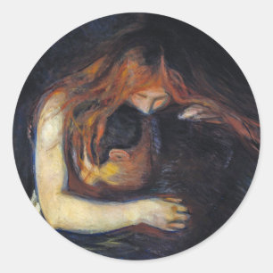 Vampier Stickers - schilderij van Munch