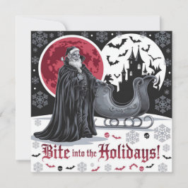 Vampier-thema gotische kerst Kaart Crimson Moon