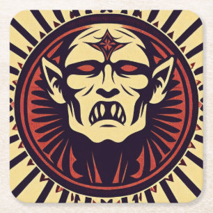 "VAMPIER" VIERKANTE KARTONNEN ONDERZETTER