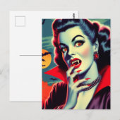 Vampier Vrouw Briefkaart (Voorkant / Achterkant)