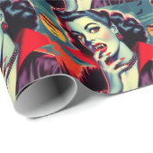 Vampier Vrouw Cadeaupapier (Rol Hoek)