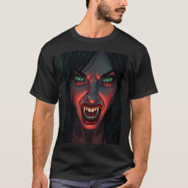 Vampier vrouw Halloween kostuumfeest T-shirt