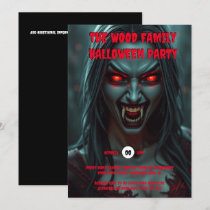 Vampier vrouw volwassenen halloween spookachtige w kaart