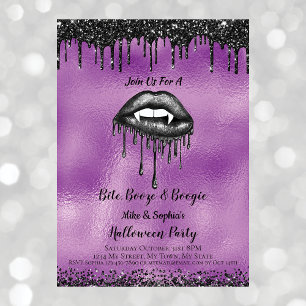 Vampier Zwart Glitter Lips Volwassen Halloween Paa Kaart