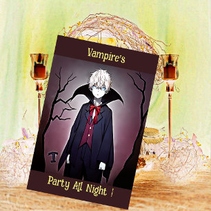 Vampieren Party De hele nacht Fang-tastic Spooky C Feestdagenkaart
