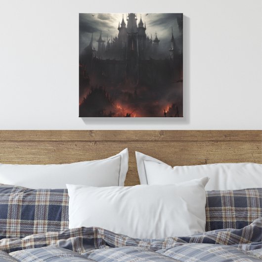 Vampierkasteel Shining Canvas Afdruk (Insitu (Slaapkamer))