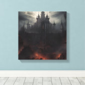 Vampierkasteel Shining Canvas Afdruk (Insitu (Houten vloer))