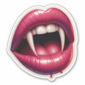 Vampierkus: Bourgondische lip Sticker (Voorkant)