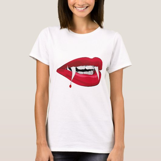 Vampierlips T-shirt (Voorkant)