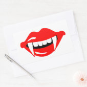 Vampiermond Rechthoekige Sticker (Envelop)