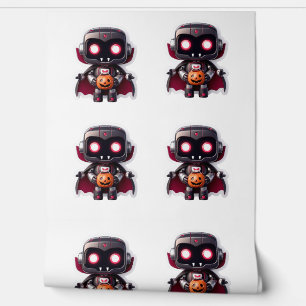 Vampierrobot Halloween Schattigee futuristische sp Behang