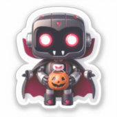 Vampierrobot Halloween Vinyl Sticker Spooky & Cut (Voorkant)